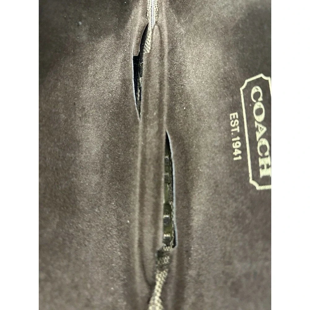 Coach Signature C Monogram Tan Brown Hard Clamshell Eye Glasses Sunglasses Case - Picture 4 of 11